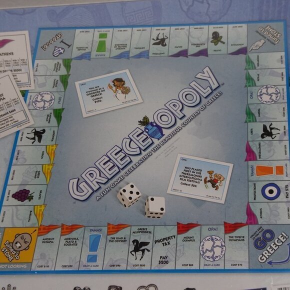 Greece Opoly Monopoly Board Game RARE Greek Theme New - Picture 11 of 13